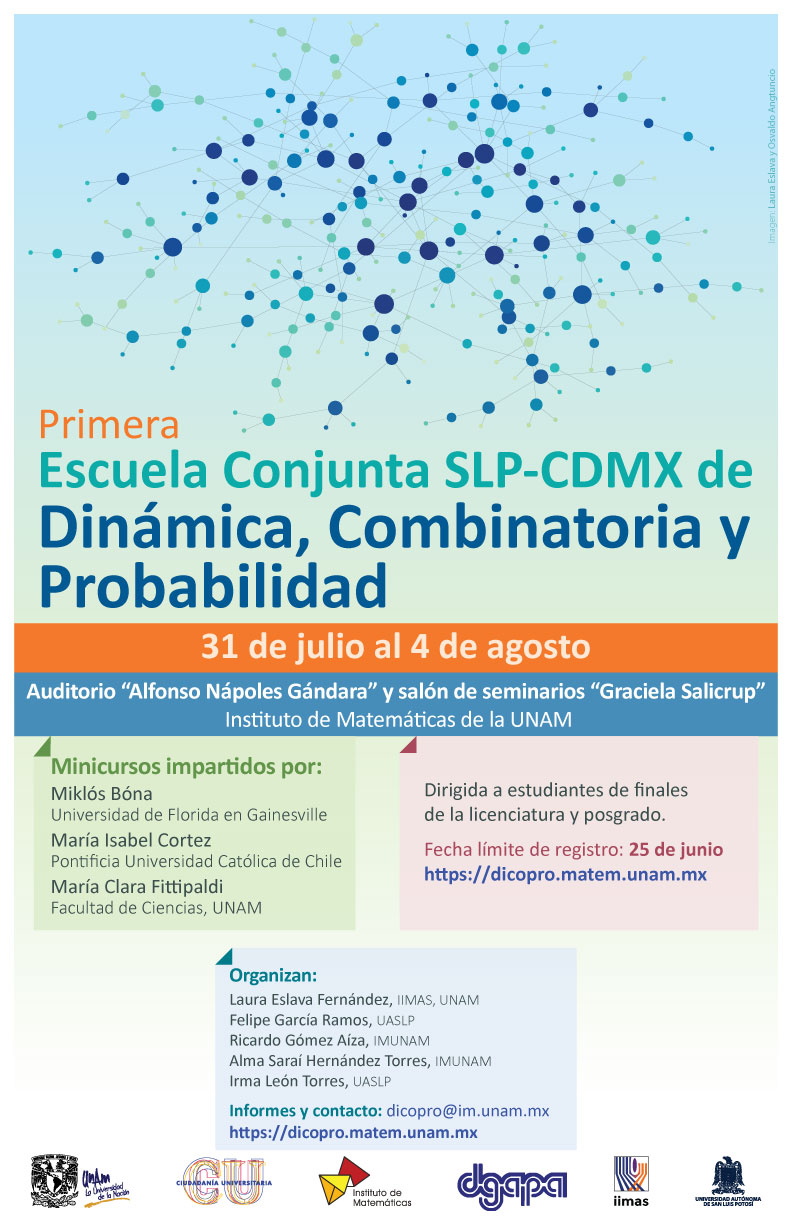 Primera Escuela Conjunta SLP-CDMX de Dinámica, Combinatoria y Probabilidad