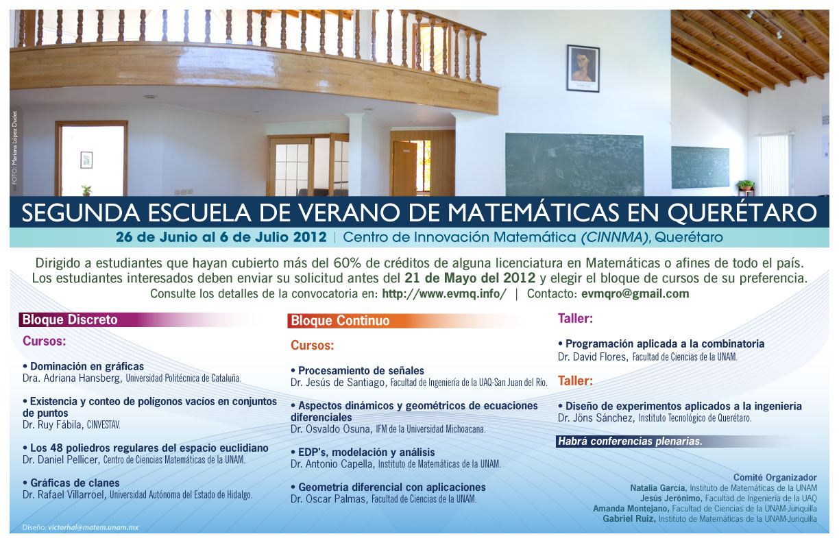 II Escuela de Verano de Matemáticas en Querétaro