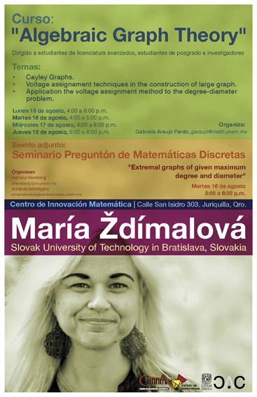 Juriquilla: Curso "Algebraic Graph Theory" y Seminario 