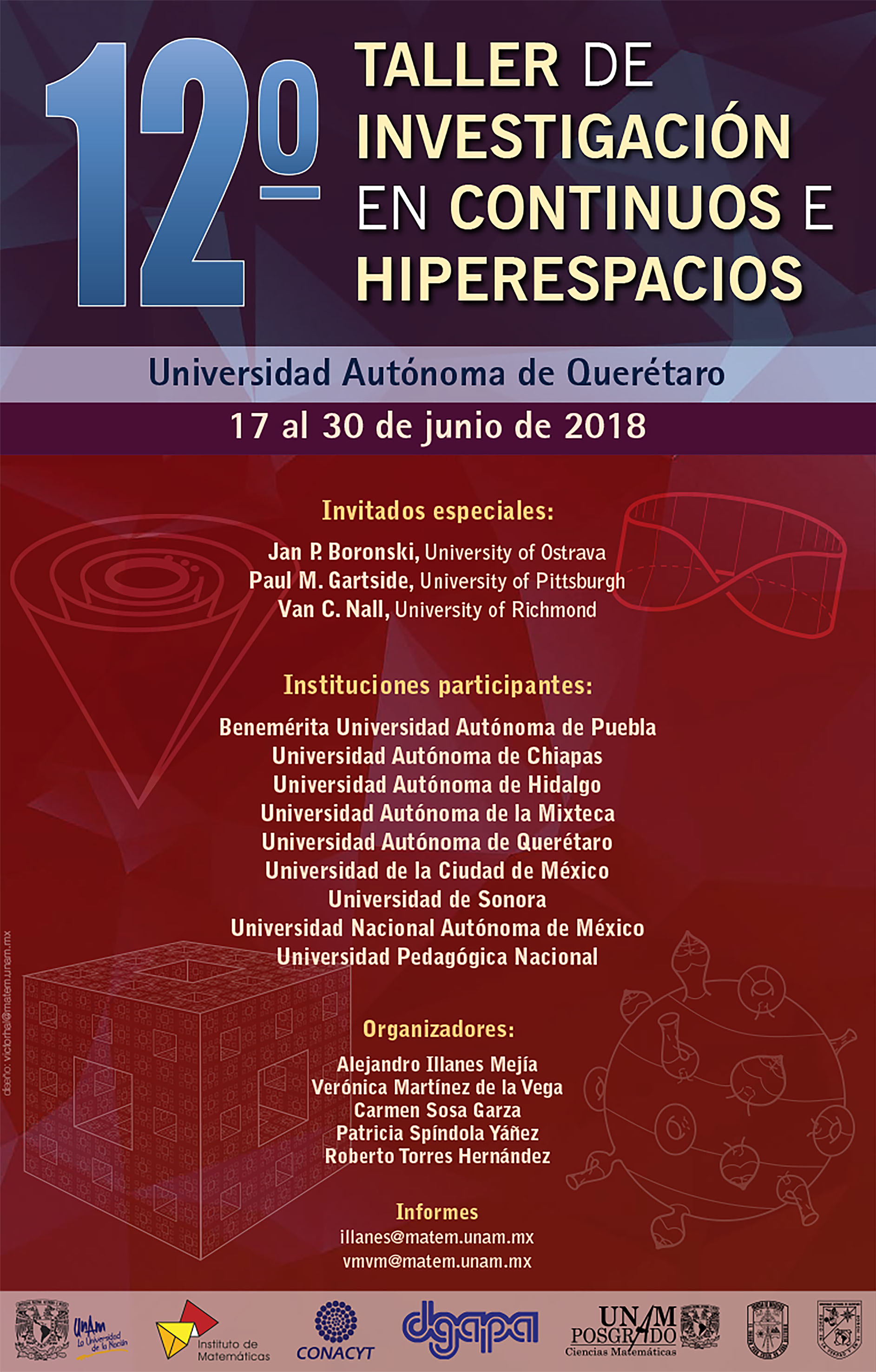 12º Taller de  Investigación en Continuos e Hiperespacios