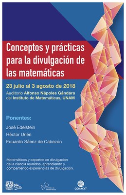 Cartel Curso: Conceptos y prácticas para la divulgación de las Matemáticas