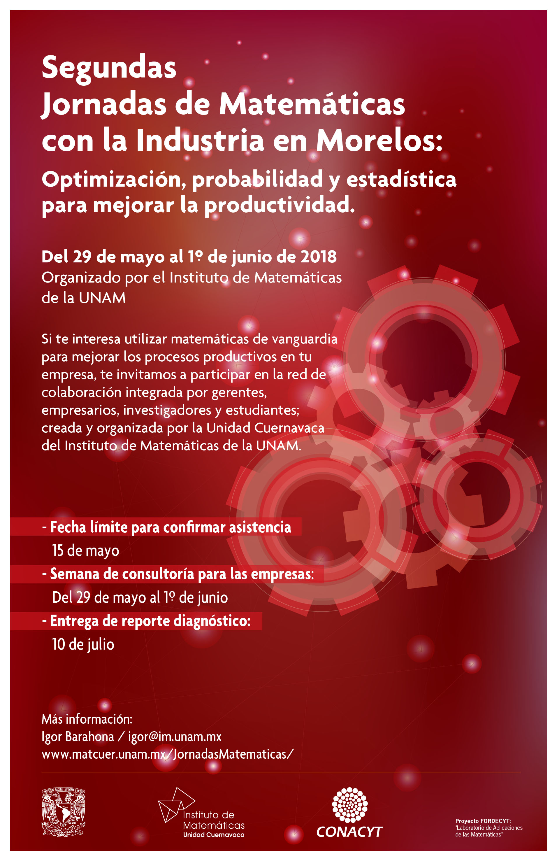 Segundas Jornadas de Matemáticas con la Industria en Morelos