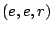 $ (e,e,r)$