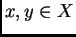 $ x,y\in X$