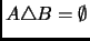 $ A\triangle B=\emptyset$
