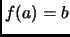 $ f(a)=b$