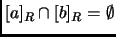 $ [a]_R\cap [b]_R=\emptyset$