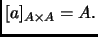 $\displaystyle [a]_{A\times A}=A.
$