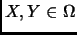 $ X,Y\in
\Omega$